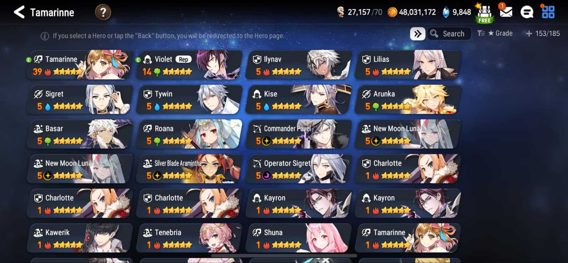 💎Epic 7 - Global Server Account - New Moon Luna + 2 5STAR ML 💎 - Image 2