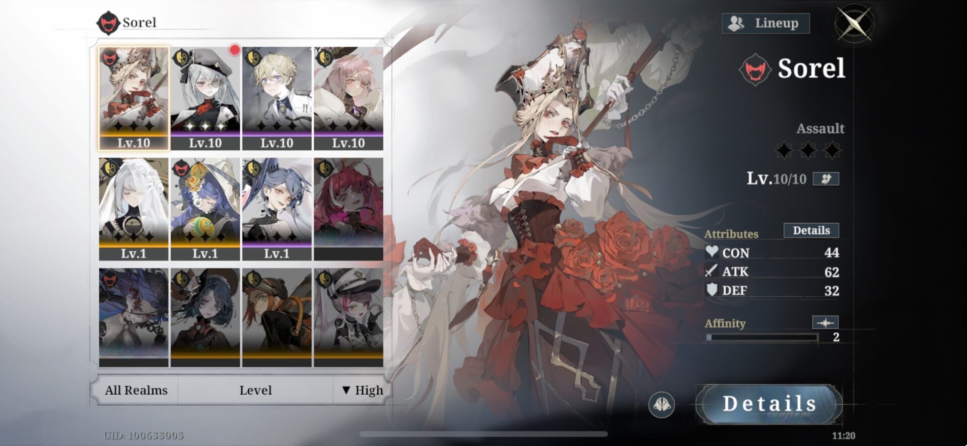 Morimens - Global Server Account - 24/7 INSTANT DELIVERY - 650+ Summons + Sorel + Signature Weapon + 4-SSR - Image 2