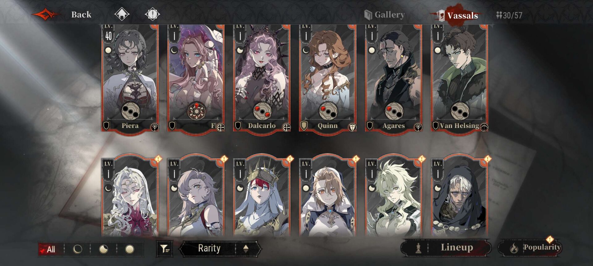 Silver and Blood Starter Europe Account – 23x SSR Units – F! Bella x5 + Dalcarlo x3 + Seth + Van + Quinn x2 INSTANT DELIVERY - Image 2